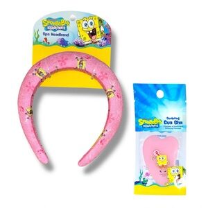 Limited Edition Pink SpongeBob Spa Headband & SpongeBob & Gary Gua Sha Set